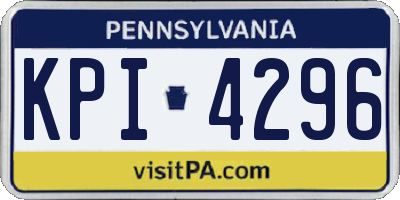 PA license plate KPI4296