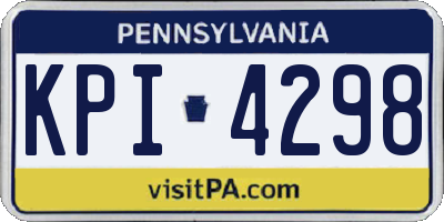 PA license plate KPI4298