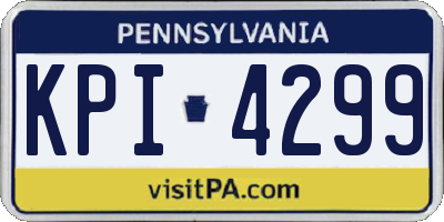 PA license plate KPI4299