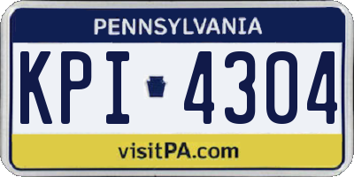 PA license plate KPI4304