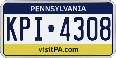 PA license plate KPI4308