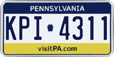 PA license plate KPI4311
