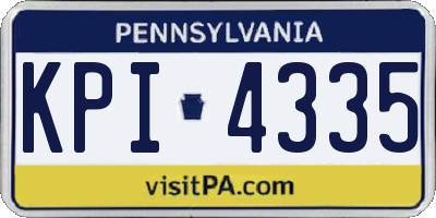 PA license plate KPI4335