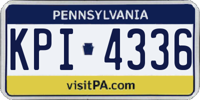 PA license plate KPI4336