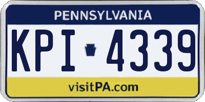 PA license plate KPI4339