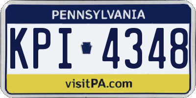 PA license plate KPI4348