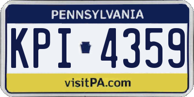 PA license plate KPI4359