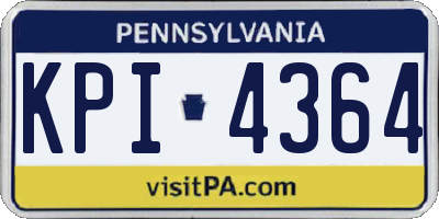 PA license plate KPI4364