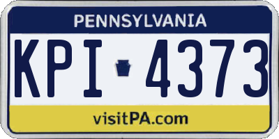 PA license plate KPI4373