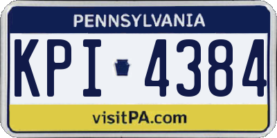 PA license plate KPI4384