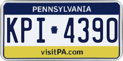 PA license plate KPI4390