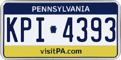PA license plate KPI4393
