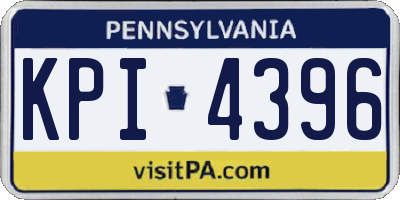 PA license plate KPI4396