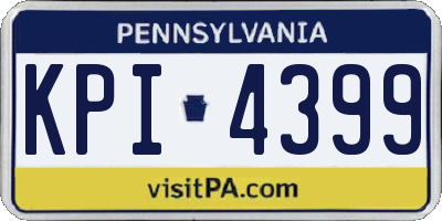 PA license plate KPI4399