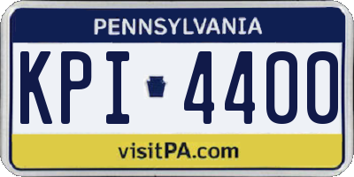 PA license plate KPI4400