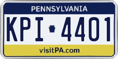 PA license plate KPI4401