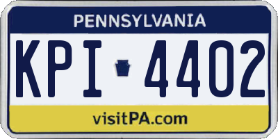 PA license plate KPI4402