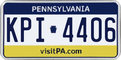 PA license plate KPI4406