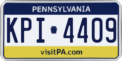 PA license plate KPI4409