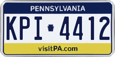 PA license plate KPI4412