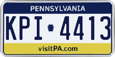 PA license plate KPI4413