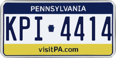 PA license plate KPI4414