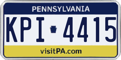 PA license plate KPI4415