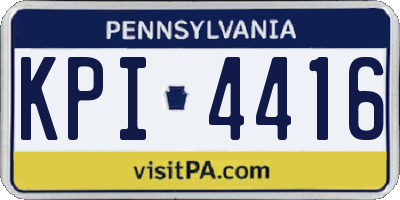 PA license plate KPI4416
