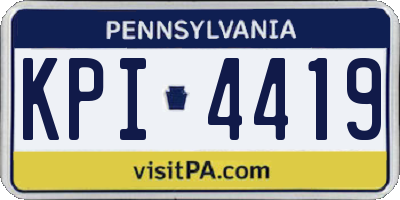 PA license plate KPI4419