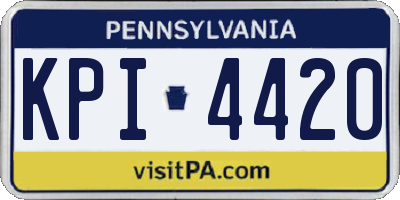 PA license plate KPI4420