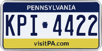 PA license plate KPI4422
