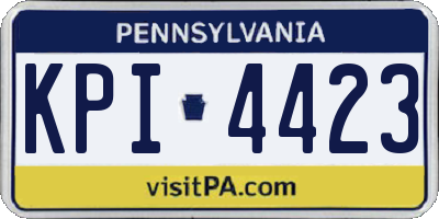 PA license plate KPI4423