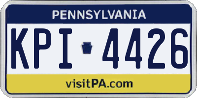 PA license plate KPI4426