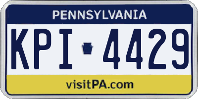 PA license plate KPI4429