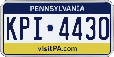 PA license plate KPI4430