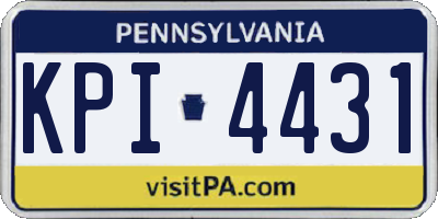 PA license plate KPI4431