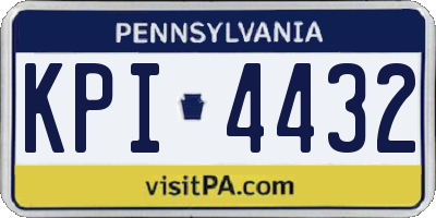 PA license plate KPI4432