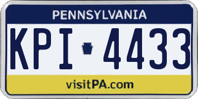 PA license plate KPI4433