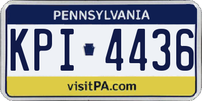 PA license plate KPI4436