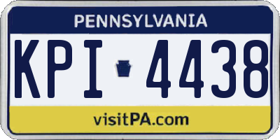 PA license plate KPI4438