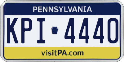 PA license plate KPI4440