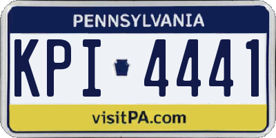 PA license plate KPI4441