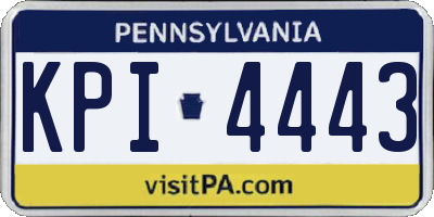 PA license plate KPI4443