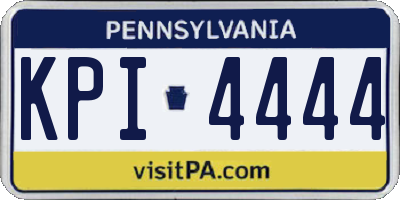 PA license plate KPI4444