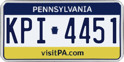 PA license plate KPI4451