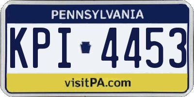 PA license plate KPI4453
