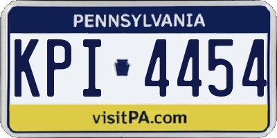 PA license plate KPI4454