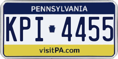 PA license plate KPI4455