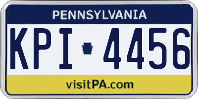 PA license plate KPI4456