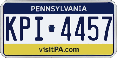 PA license plate KPI4457